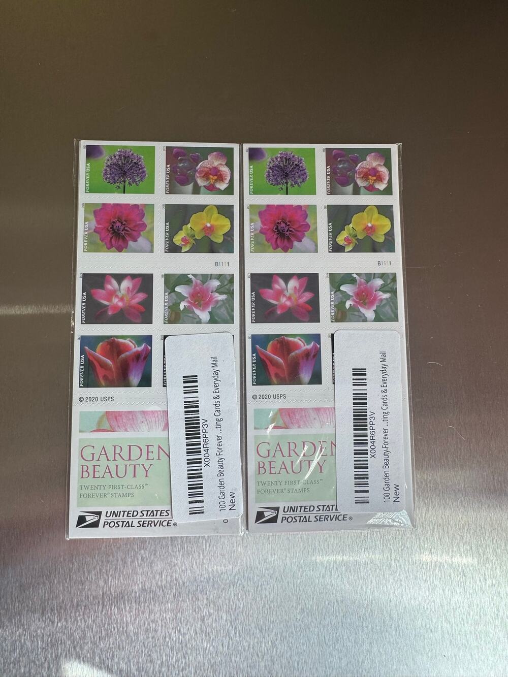 USPS Garden Beauty Forever Stamps 200 Count 10 Booklets of 20 Flowers Unused MNH